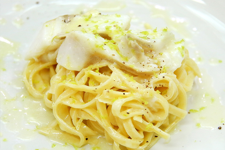 tagliolini con baccalà